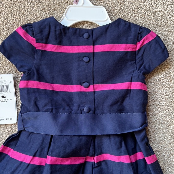 NWT Ralph Lauren french navy dress with hot pink stripes | 9 months - Picture 10 of 10